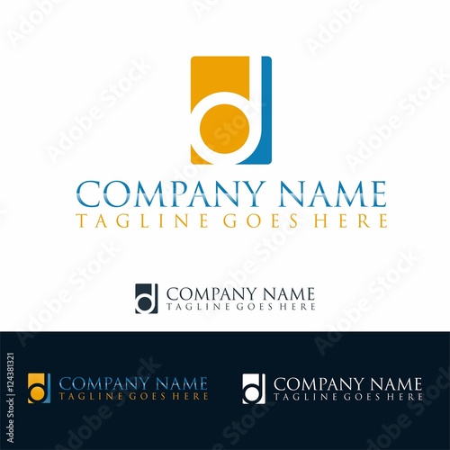 letter D business logo identity