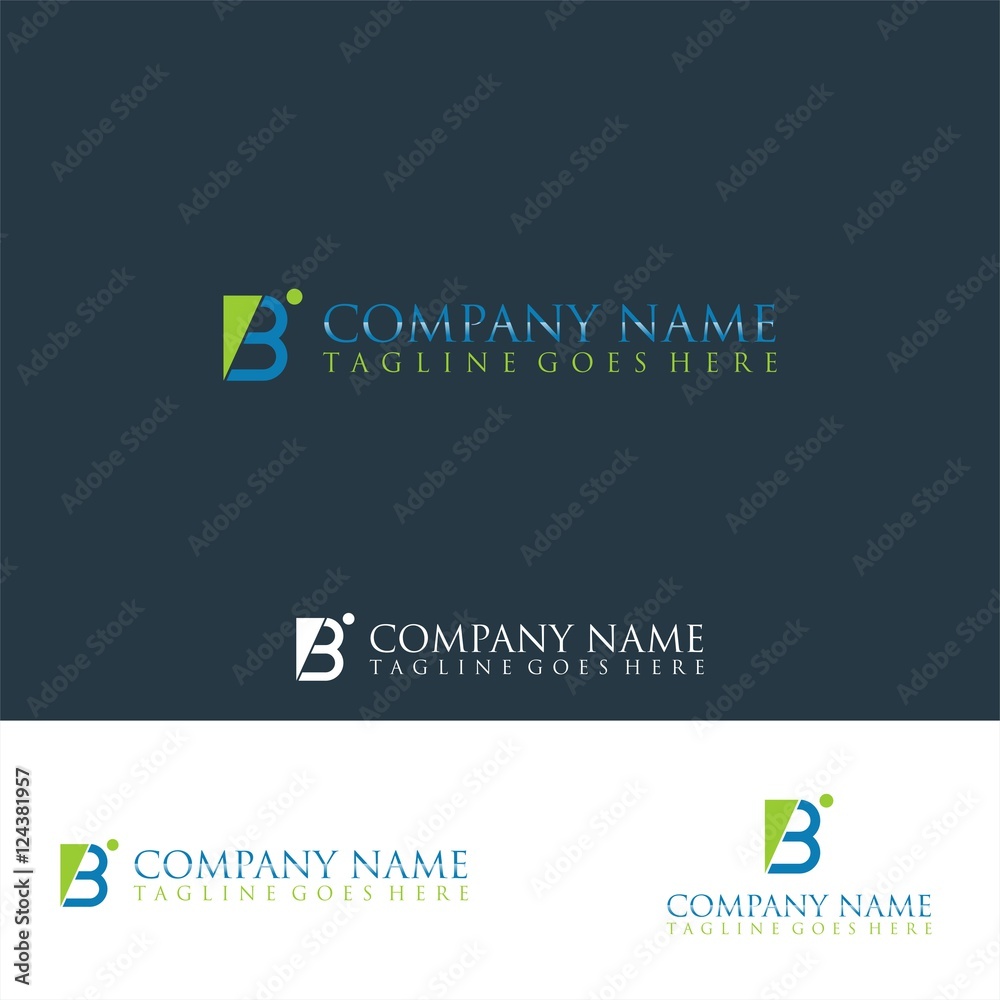 modern letter B business logo