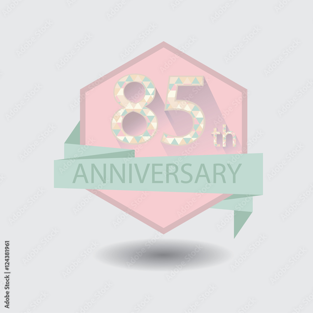 85th aniversary celebration design badge