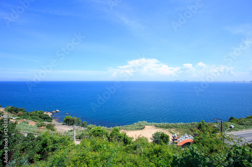 Da Nang beach. A view from Ling Ung Pagoda, Vietnam