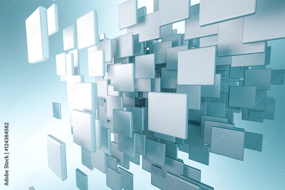 3D rendering of cube abstract background