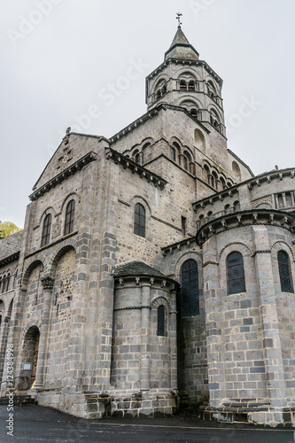 Roman church of Notre-Dame Orcival (1178), Auvergne, France.