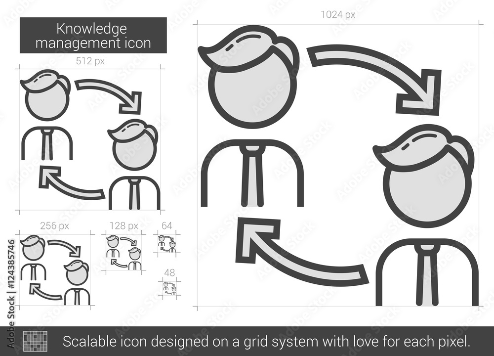 Knowledge managment line icon. Knowledge managment line icon.