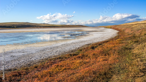 salt lake in the desert Gareja  Georgia