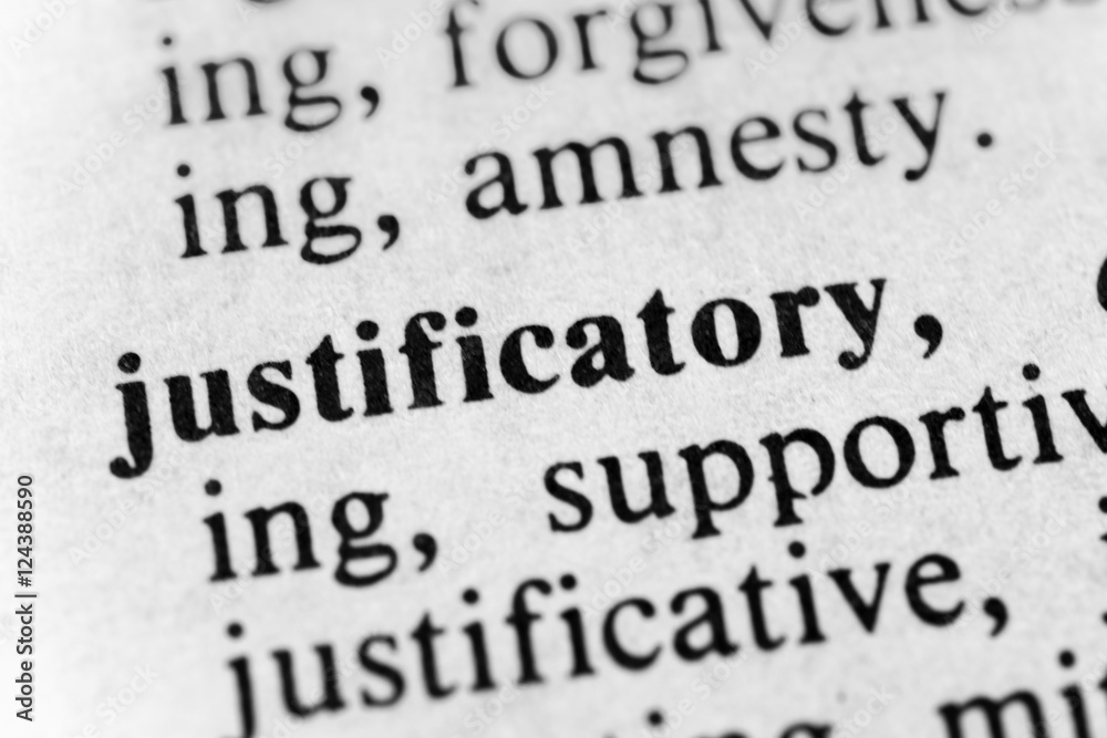 Obraz premium Justificatory