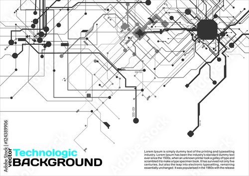 Abstract background electronic circuits hi-tech industrial
