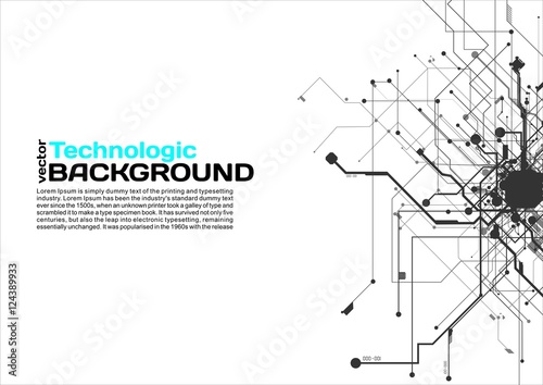 Abstract background electronic circuits hi-tech industrial
