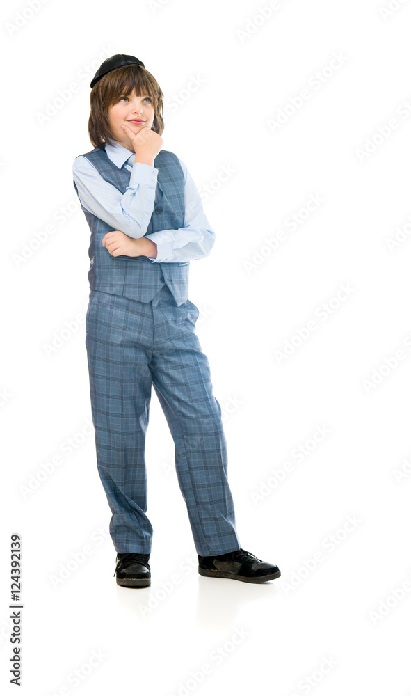 Model in studio isolated on white background full length Model in studio isolated on white background full length