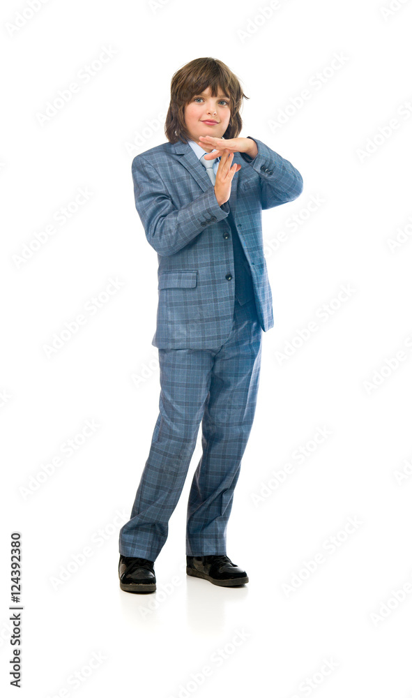 Model in studio isolated on white background full length Model in studio isolated on white background full length