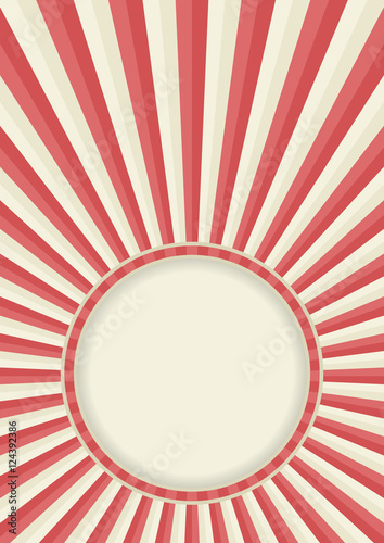 radial background with round banner
