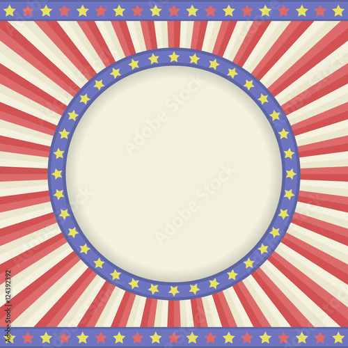 radial background with round banner 