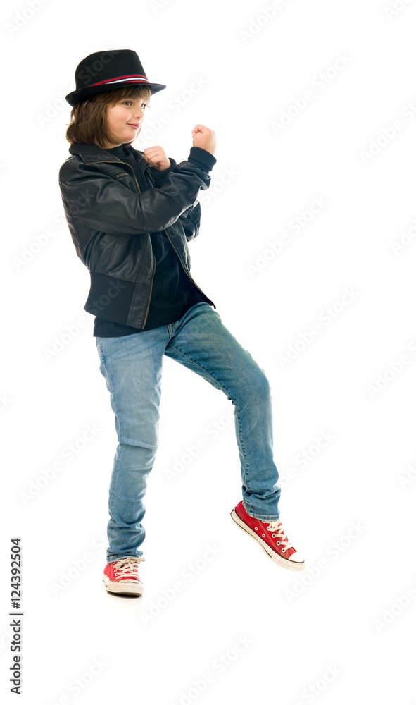 Model in studio isolated on white background full length Model in studio isolated on white background full length