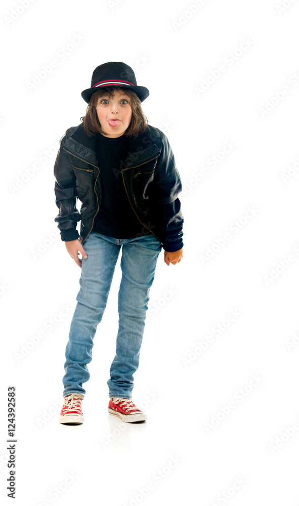 Model in studio isolated on white background full length Model in studio isolated on white background full length