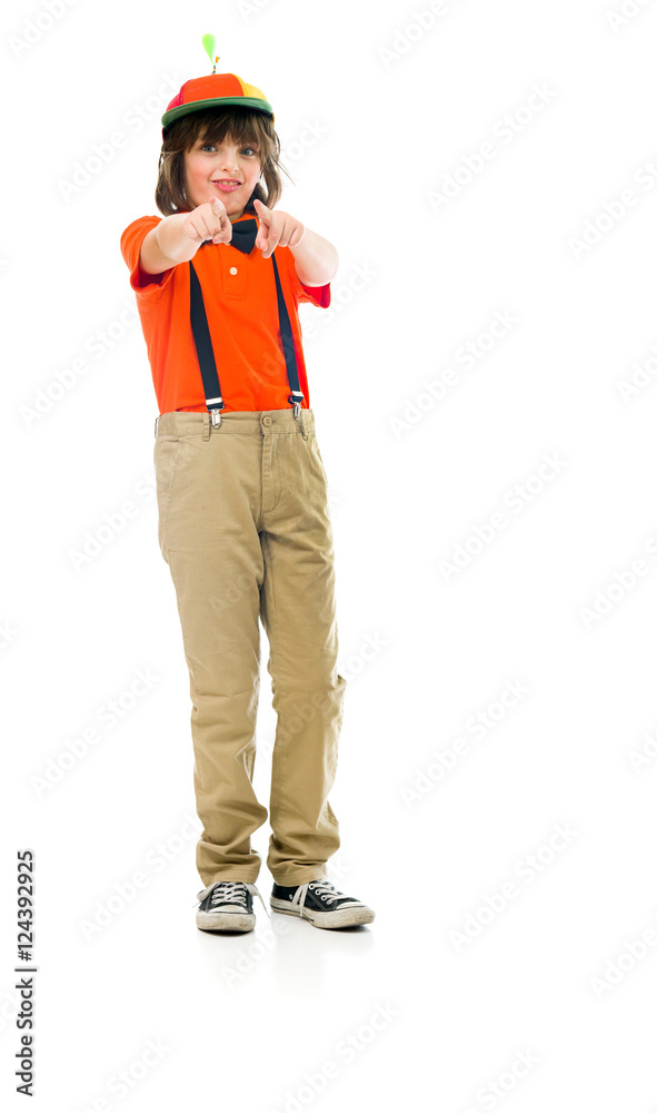 Model in studio isolated on white background full length Model in studio isolated on white background full length