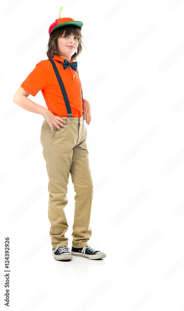 Model in studio isolated on white background full length Model in studio isolated on white background full length