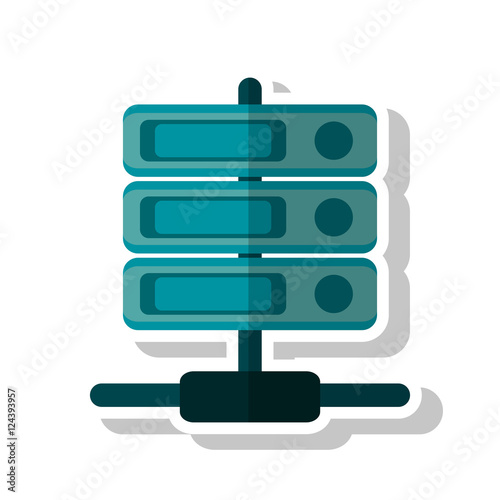 Device icon. Data base center and web hosting theme. Isolated design. Vector illustration