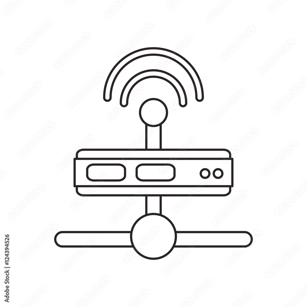Device icon. Data base center and web hosting theme. Isolated design. Vector illustration Device icon. Data base center and web hosting theme. Isolated design. Vector illustration