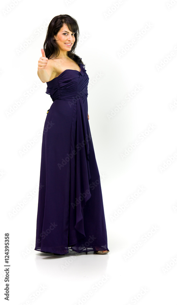 Model in studio isolated on white background full length Model in studio isolated on white background full length