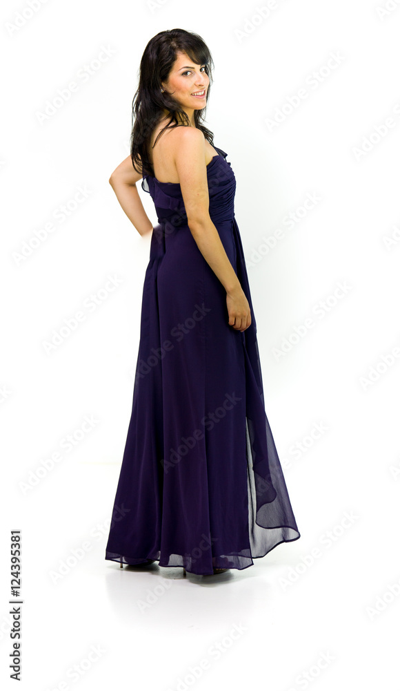 Model in studio isolated on white background full length Model in studio isolated on white background full length