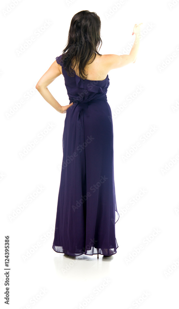 Model in studio isolated on white background full length Model in studio isolated on white background full length