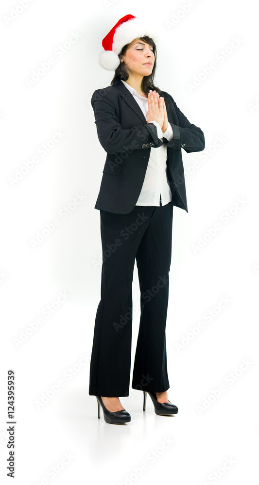 Model in studio isolated on white background full length Model in studio isolated on white background full length