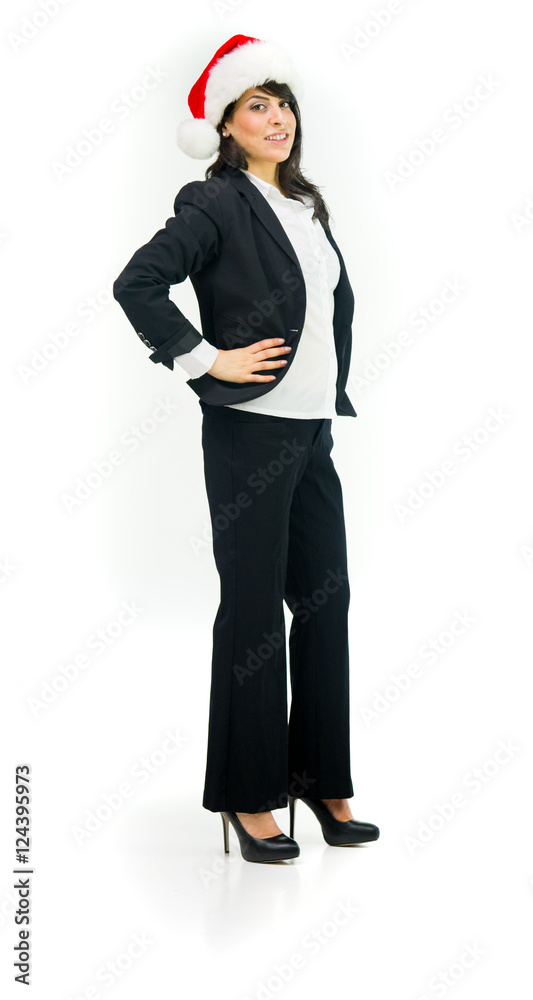 Model in studio isolated on white background full length Model in studio isolated on white background full length
