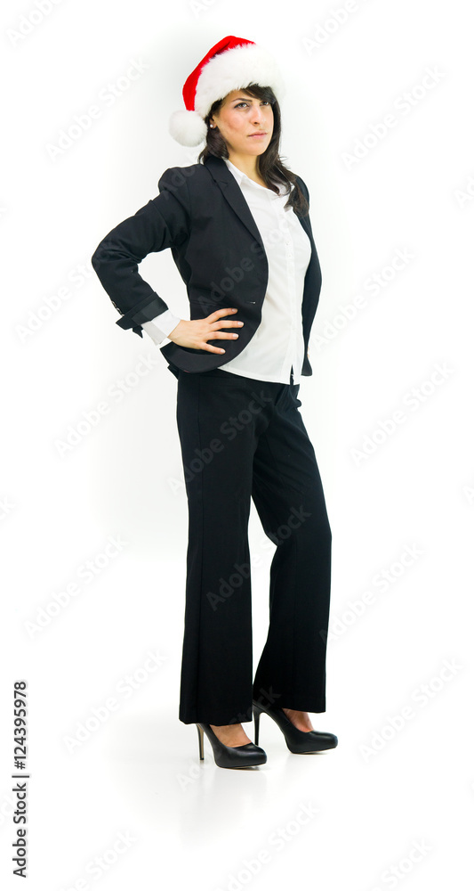 Model in studio isolated on white background full length Model in studio isolated on white background full length