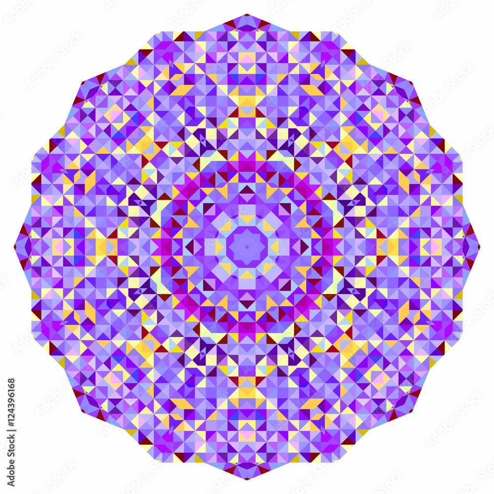 Digital Mosaic Circle. Creative Colorful style vector wheel. Stock ベクター ...