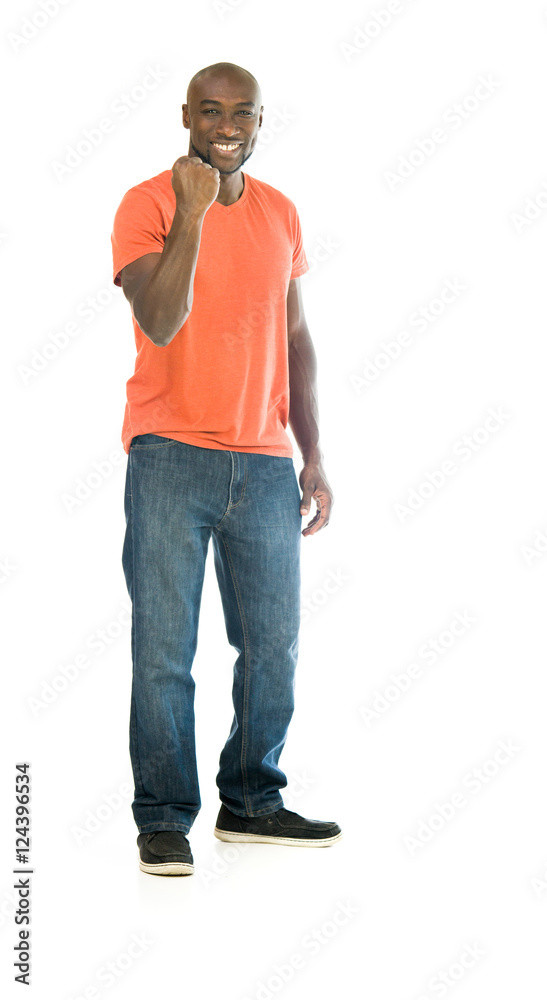 Model in studio isolated on white background full length Model in studio isolated on white background full length