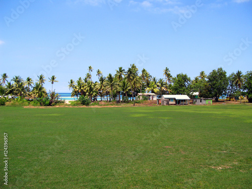 School playing field, Yasawa, Fiji