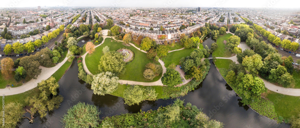 Aerial view of Amsterdam city roofs beside Sarphati park Stock Photo |  Adobe Stock