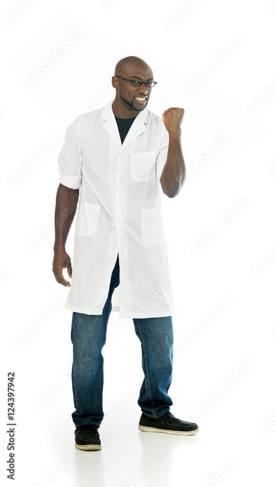 Model in studio isolated on white background full length