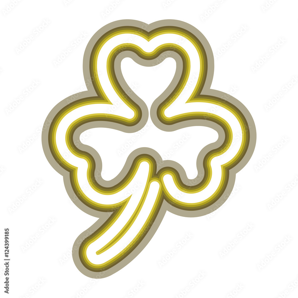 Fototapeta premium neon clover icon. decoration and advertising theme. Colorful design. Vector illustration