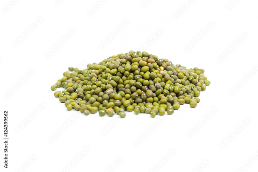 Mung beans isolated on white background Mung beans isolated on white background