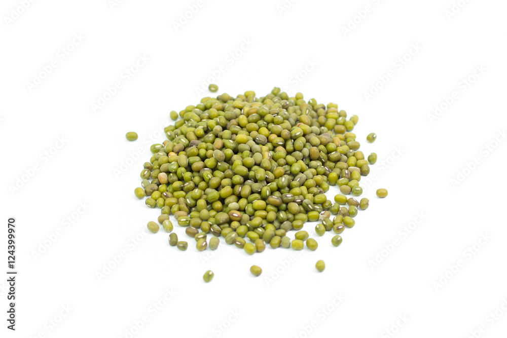 Mung beans isolated on white background Mung beans isolated on white background