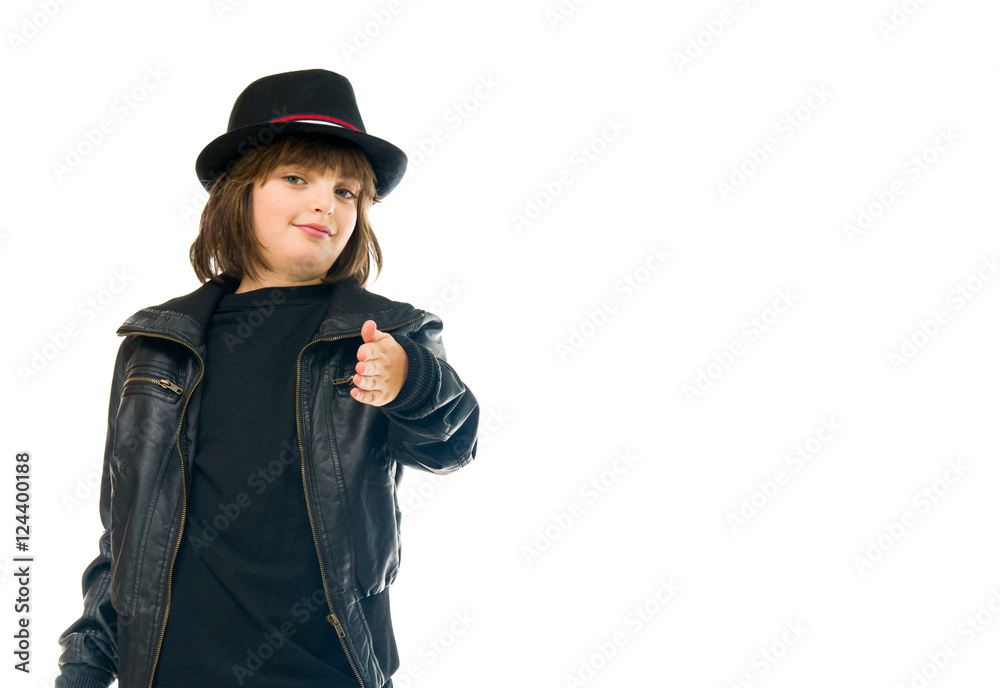 Model in studio isolated on white background medium shot Model in studio isolated on white background medium shot