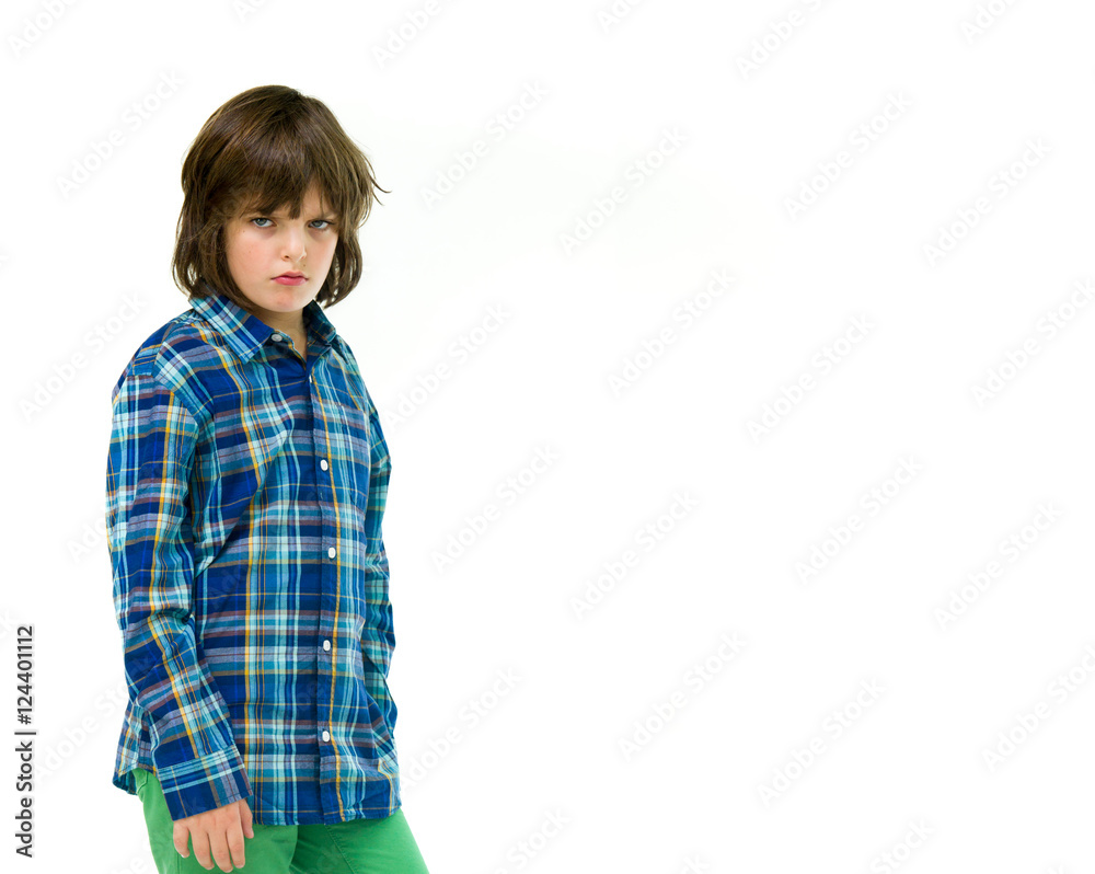 Model in studio isolated on white background medium shot Model in studio isolated on white background medium shot