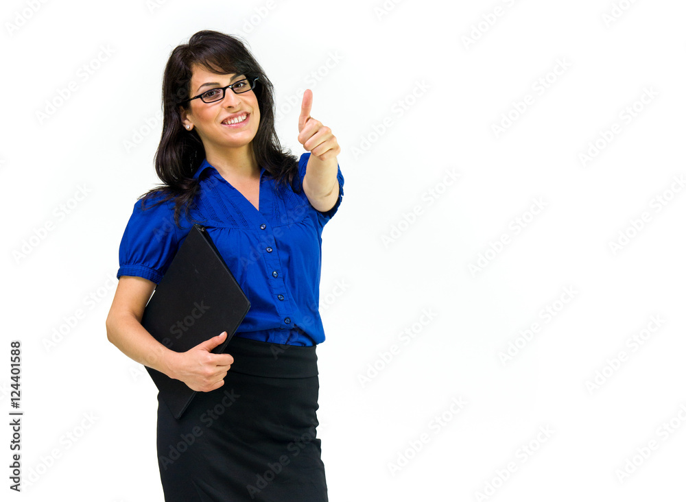 Model in studio isolated on white background medium shot Model in studio isolated on white background medium shot