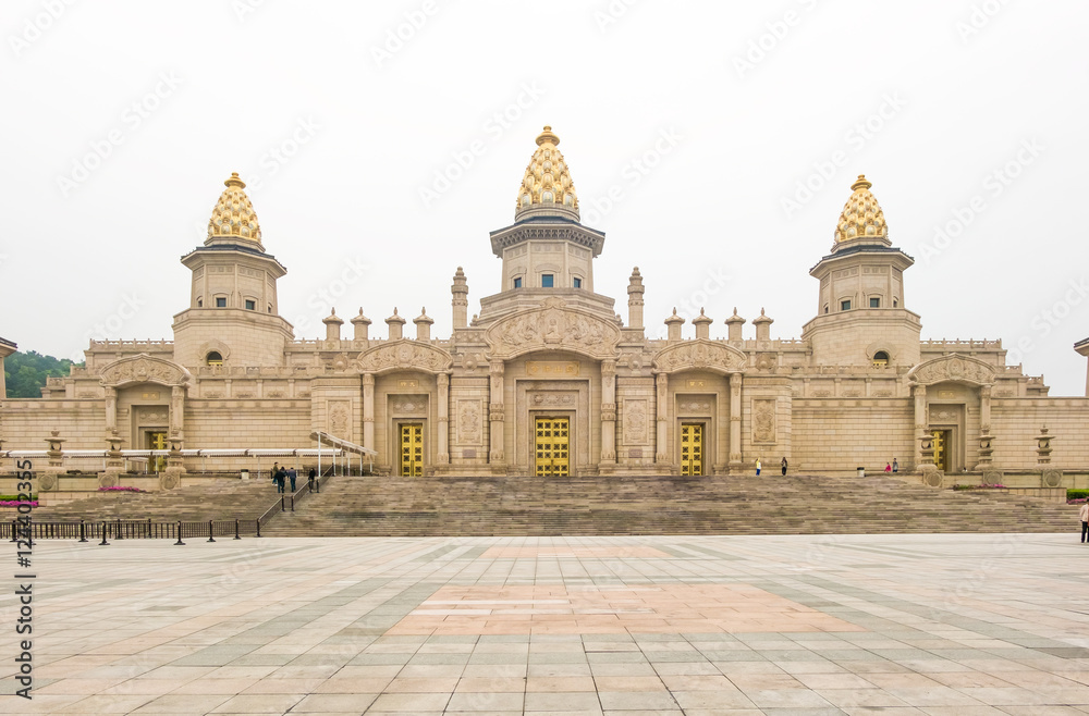 The front entrance LingShan BRAHMA Palace, WUXI, Jiangshu Province, China