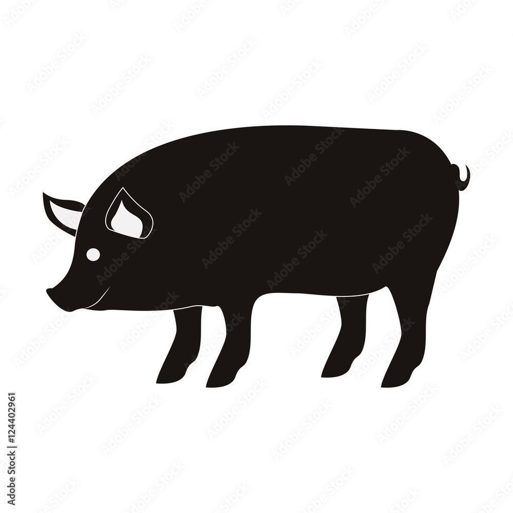Pig icon. Animal farm and nature theme. Isolated design. Vector illustration Pig icon. Animal farm and nature theme. Isolated design. Vector illustration