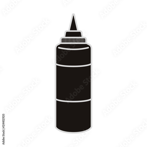 sauce bottle container icon. vector illustration