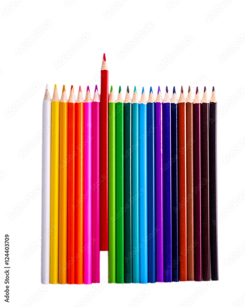 Colour pencils isolated on white background Colour pencils isolated on white background