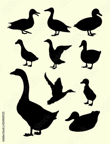 duck silhouette, good use for symbol, logo, web icon, mascot, sign, or any design you want 