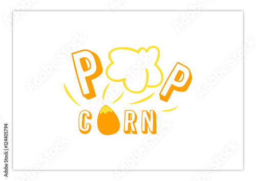 Popcorn - Popcorn process logo design template