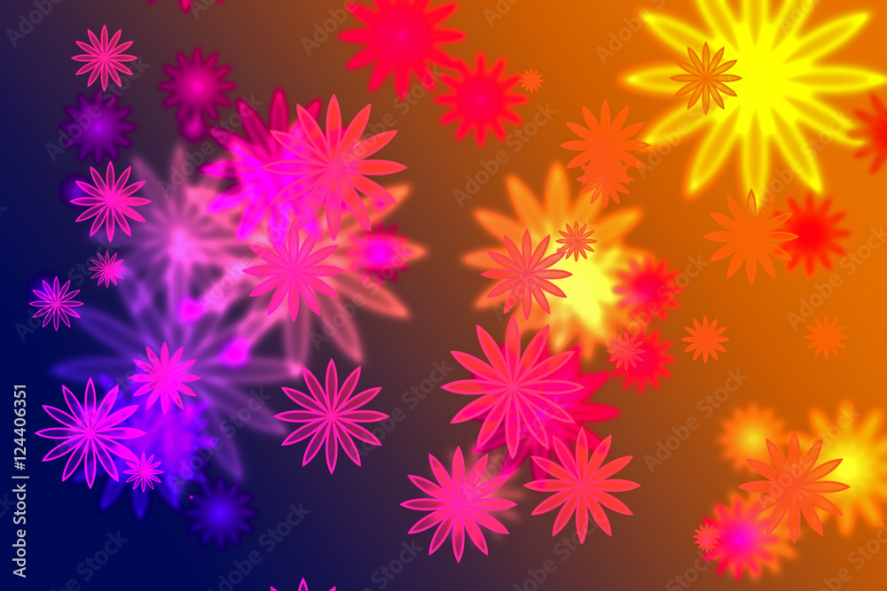 full color abstract background with flowers concept. full color abstract background with flowers concept.