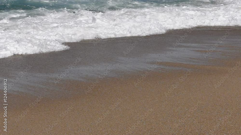 Slow motiong Tropical beach and sea wave Phuket South of Thailand Slow motiong Tropical beach and sea wave Phuket South of Thailand