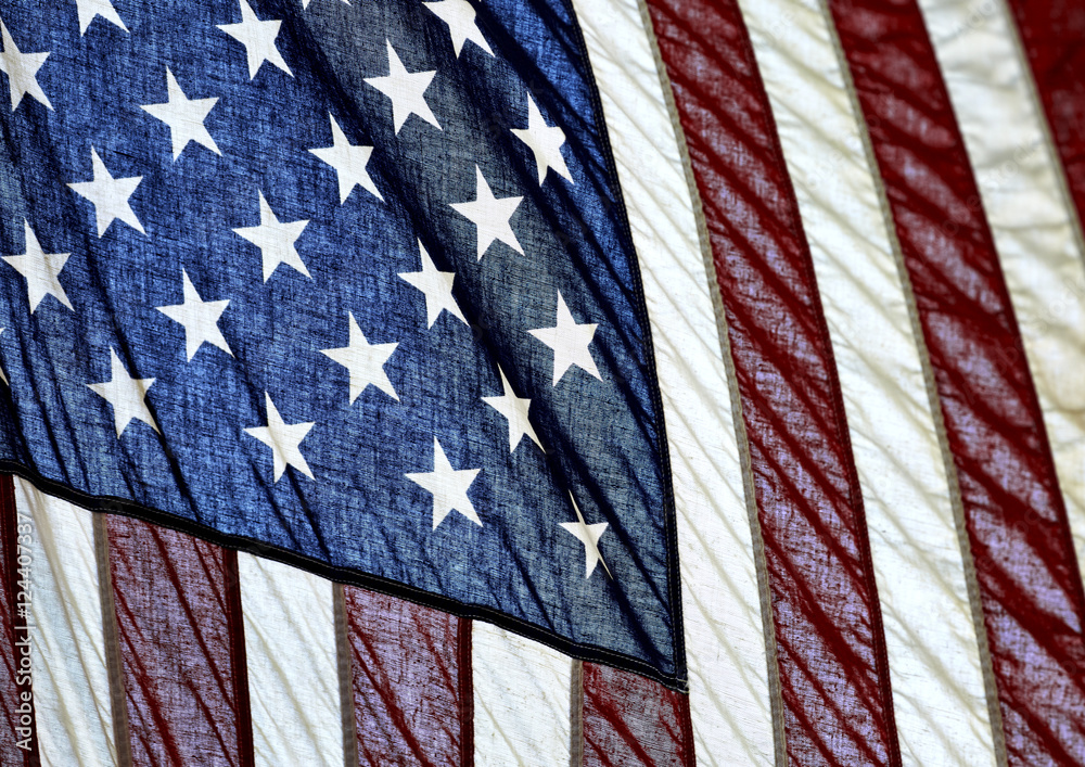 Close Up of an Amercian Flag Close Up of an Amercian Flag