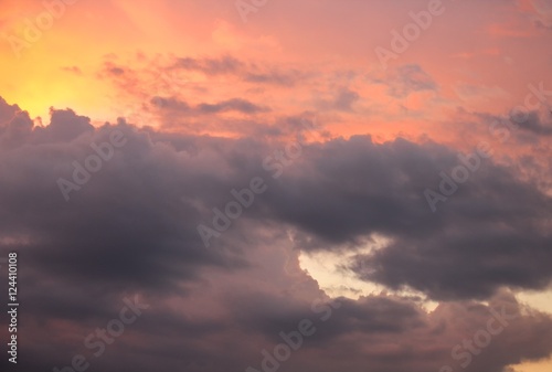 Sunrise Colorful Sky and Cloud, Beautiful nature sky soft cloud