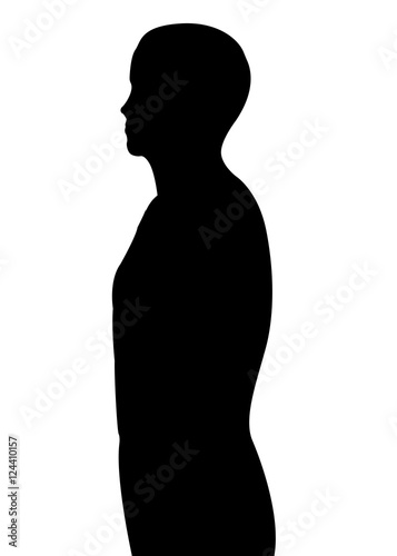 Silhouette von einem sportlichen Mann