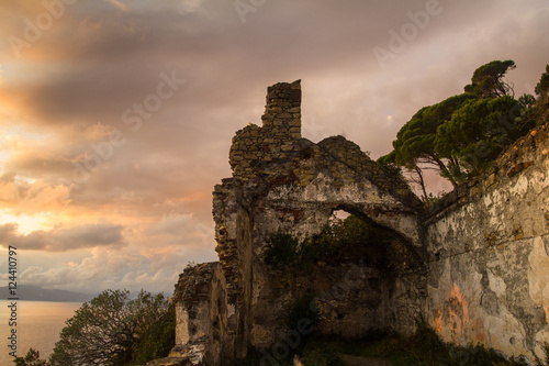 ruins of St. Anne's Church between Lavagna and Sestri Levante